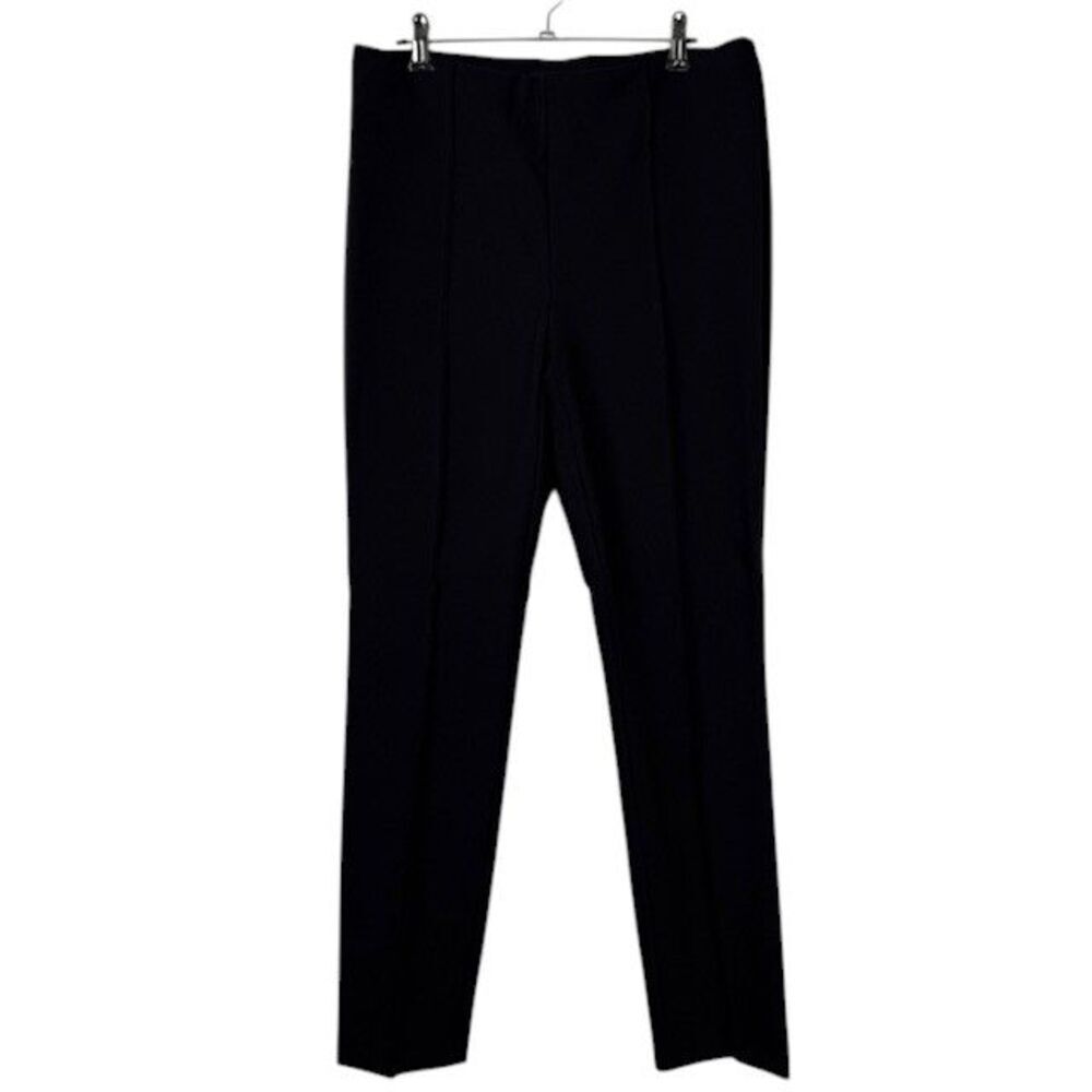 Rachel Zoe Black Dress Pants Front and Back Seam Ponte Hidden Zipper Size 6
